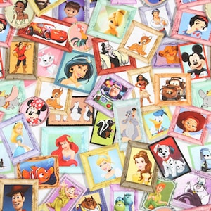 Disney Characters Fabric Disney Princess Fabric Cartoon Fabric Anime Cotton Fabric By The Half Yard