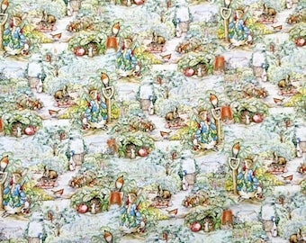 Peter Rabbit Fabric Cartoon Fabric Anime Cotton Fabric By The Half Yard