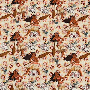 Moana Fabric Cartoon Fabric Anime Cotton Fabric By The Half Yard