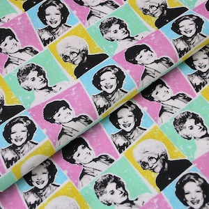 Golden Girls Fabric Classy Ladies Fabric 80s Fabric Cartoon Fabric Anime Cotton Fabric By The Half Yard
