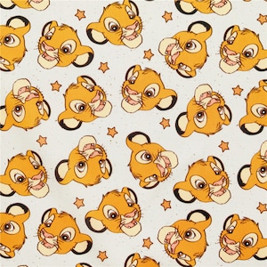 Lion King Fabric Lion Simba Mufasa Fabric Cartoon Fabric Anime Cotton Fabric By The Half Yard