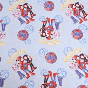 Spiderman Fabric Cartoon Fabric Anime Cotton Fabric By The Half Yard