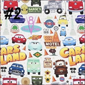 Disney Pixar Cars Print Fabric Cartoon Fabric Cartoon Cotton Fabric By The Half Yard #2