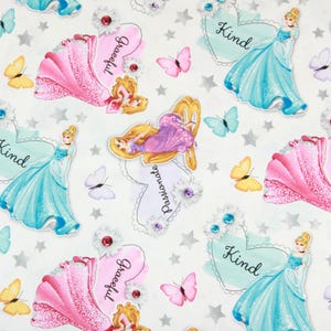 Disney Multi Princess Fabric Cinderella Ariel Jasmine Rapunzel Fabric Cartoon Fabric Anime Cotton Fabric By The Half Yard