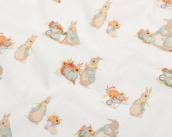Peter Rabbit Fabric Beatrix Potter Fabric Cartoon Fabric Anime Cotton Fabric, Sold by The Half Yard