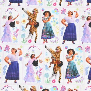 Disney Encanto Fabric Madrigal Family Fabric Cartoon Fabric Anime Cotton Fabric By The Half Yard
