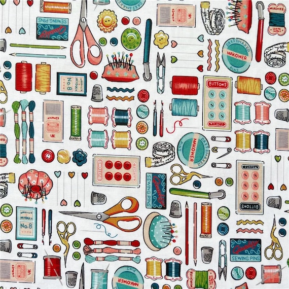 Sewing Studio Fabric Sewing Tools Fabric Sew Fabric Cartoon Cotton Fabric By The Half Yard