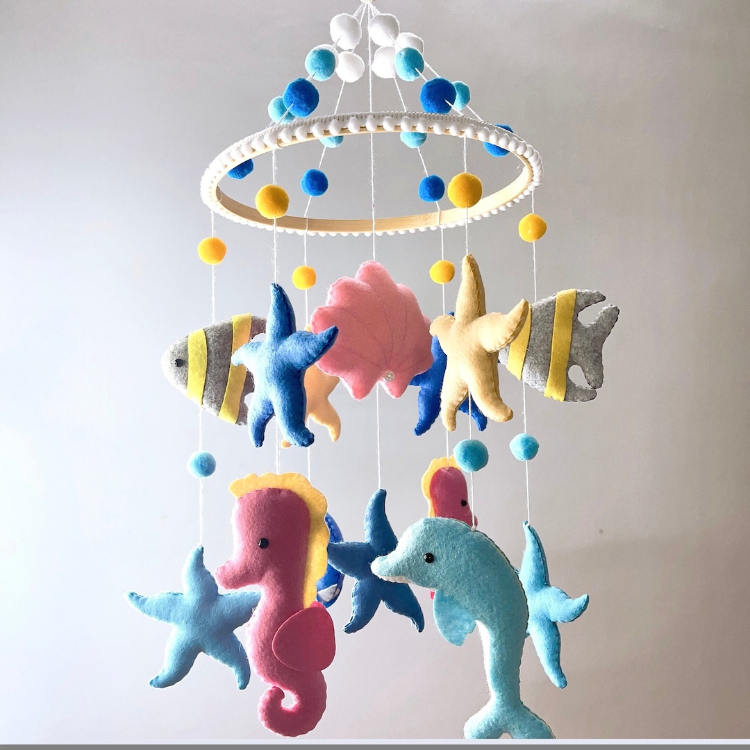 Ocean Under the Sea Baby Mobile, Sea Life, Baby Shower Gift, Whale
