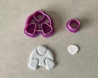 Bunny clay cutter Bunny butt Easter cutter Polymer Clay cutter Clay cutter set Cute earrings DIY earrings Organic Handmade Cookie Cutter