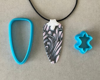 Rounded triangle polymer clay pendant cutter set, Clay pendant cutters, Polymer clay cutters, DIY necklace, Cookie Cutters Clay necklace