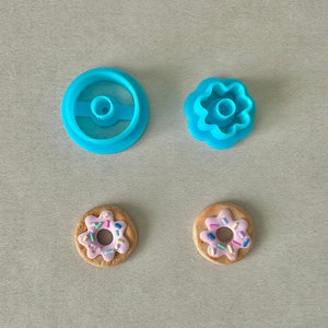 Polymer Ton Ausstechform, Donut Ausstechform, Ausstechformen, Ausstechformen Polymer Ton Ohrringe aus Polymer Ton, Anhänger aus Ton, handgemachte Ohrringe, DIY Ohrring