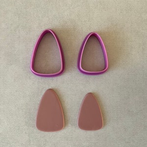 Rounded triangle cutters Polymer clay cutter Shape cutter Polymer clay tools Earring cutters Cookie Cutter Triangle shape clay cutter