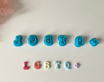 Polymer Clay Cutters Letter Alphabet Clay Cutters LGBTQ Clay Cutters Mini Letters Polymer Clay Cutter Cookie Cutter