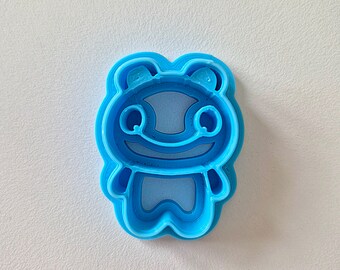 Cortador de arcilla con forma de rana, estilo kawaii, cortador de arcilla polimérica con forma de rana, cortador de arcilla de animales, cortador de fondant, cortador de galletas, cortador de arcilla polimérica