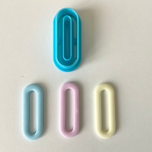Polymer Clay Cutters Thin Long Oval Clay Cutter Basic Shape Cutters DIY Clay Earrings Tool Cutters for Polymer Clay Earrings Cookie Cutters