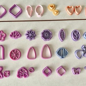 Mix and match clay cutters, Set of 4, Set of 6,Polymer Clay cutter,Handmade earrings,Clay cutters,Clay cutter set, Cookie Cutters