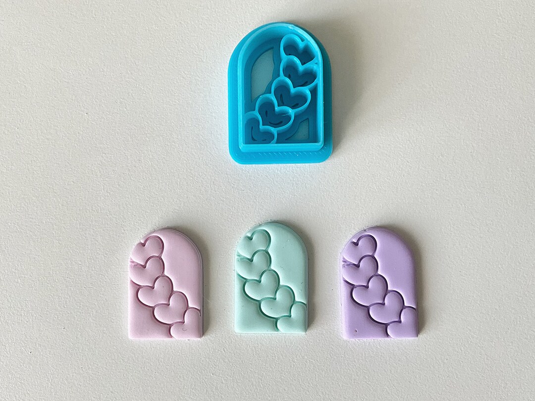 Arch Heart Embossed Polymer Clay Cutter Shape Clay Cutters Heart