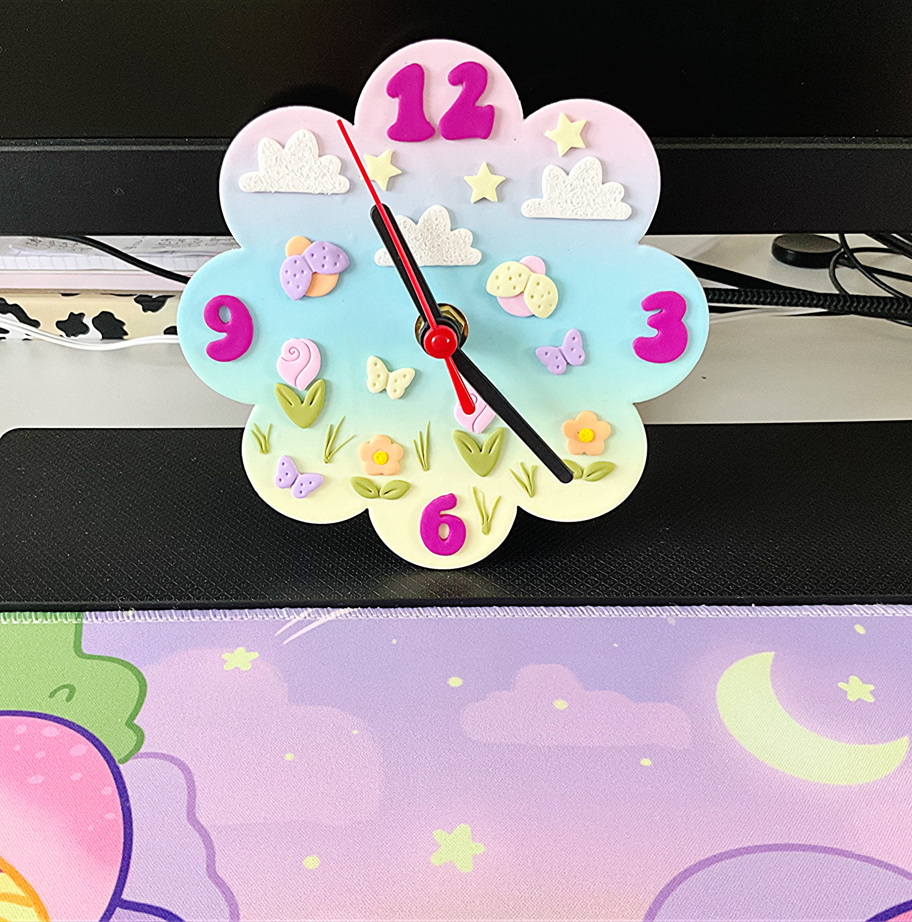 Polymer Clay Cutter Flower Table Clock Clay Cutter Make Your Own Small ...