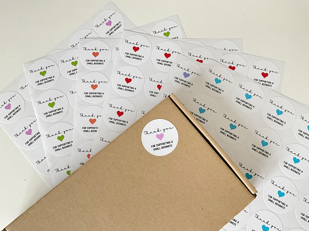 Thank You Stickers for Small Business Thank You for Supporting a Small ...