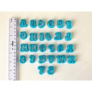 Cortadores de arcilla con letras del alfabeto Cortadores de arcilla con letras del alfabeto inglés completo Juego de cortadores de arcilla polimérica con letras en miniatura de 26 cortadores de galletas con letras del alfabeto