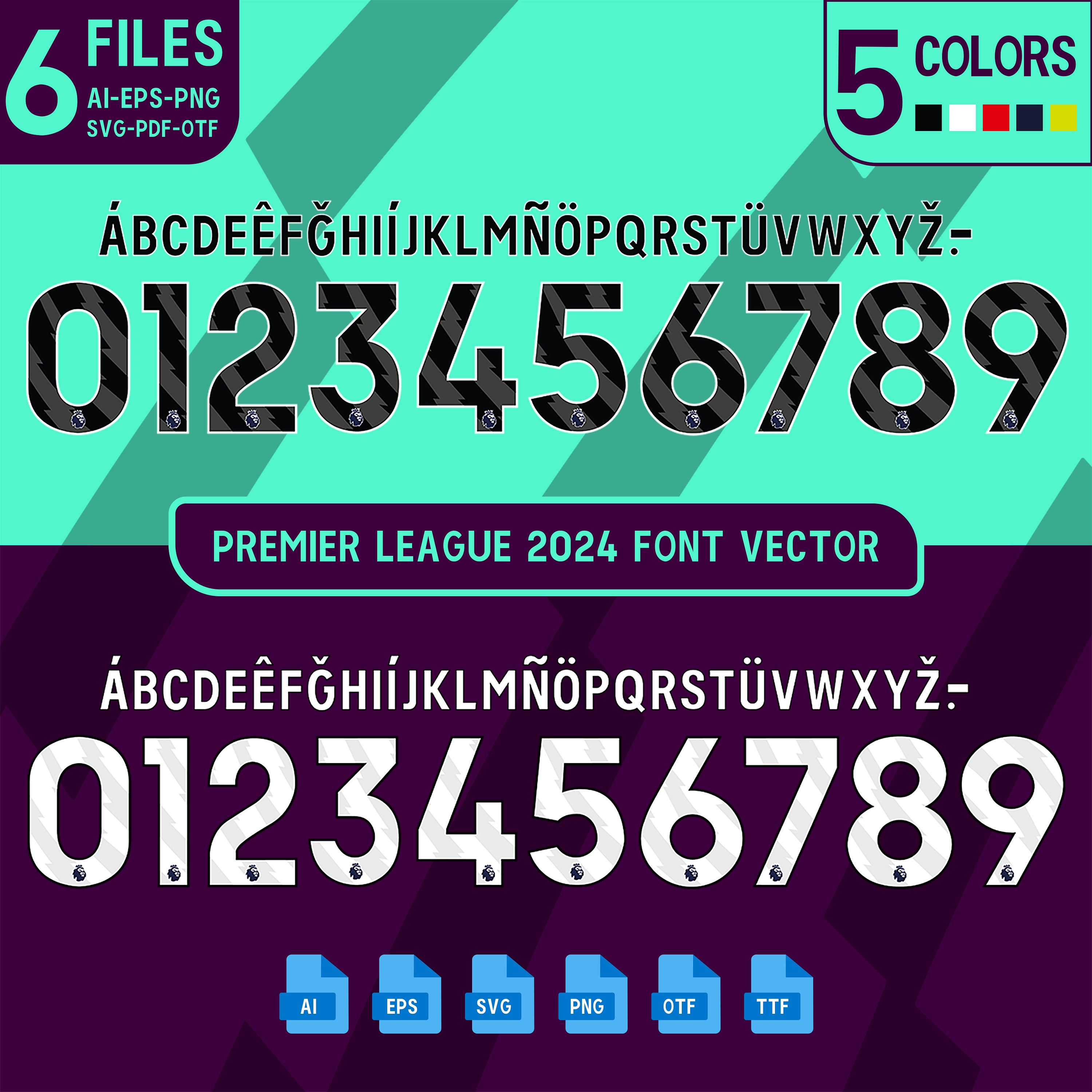 Only 5 Colors Again: New 23-24 Premier League Typeface Released