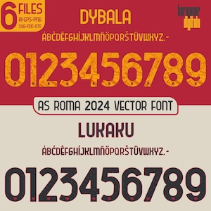 Roma 2024 Jersey Font Vector (Digital Download)