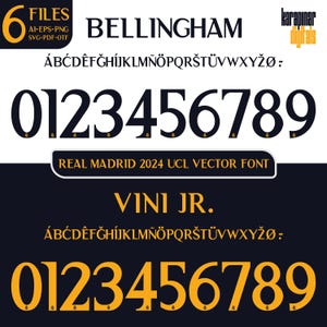 R. Madrid 2024 Font Vector (Digital Download)