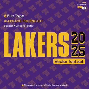 Lakers 2024 Font Vector: NBA Design (Digital Download)