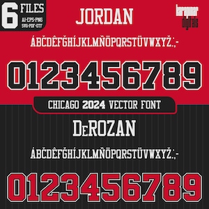 Chicago Bulls 2024 Font Vector (Digital Download)