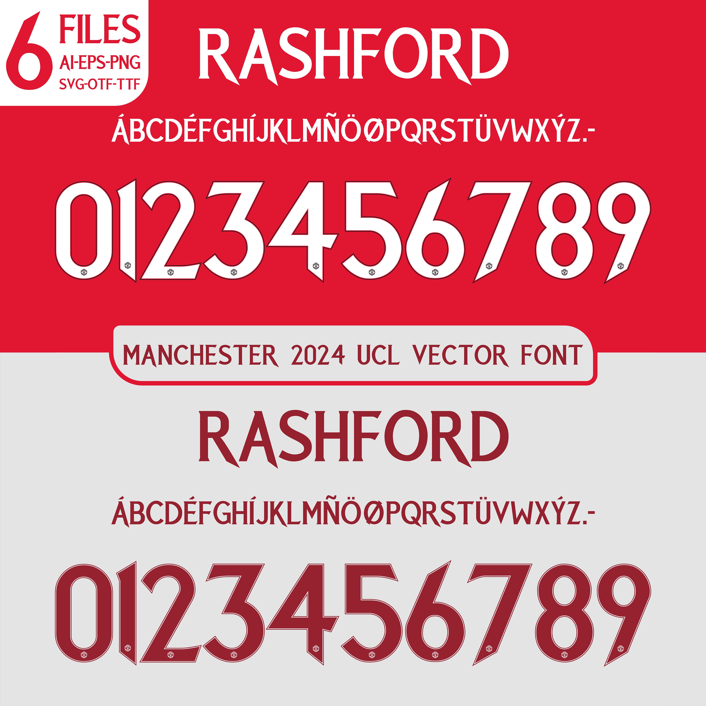 Premier League Manchester 2024 Ucl Font Digital Download / Premier League Manchester Ucl Shirt
