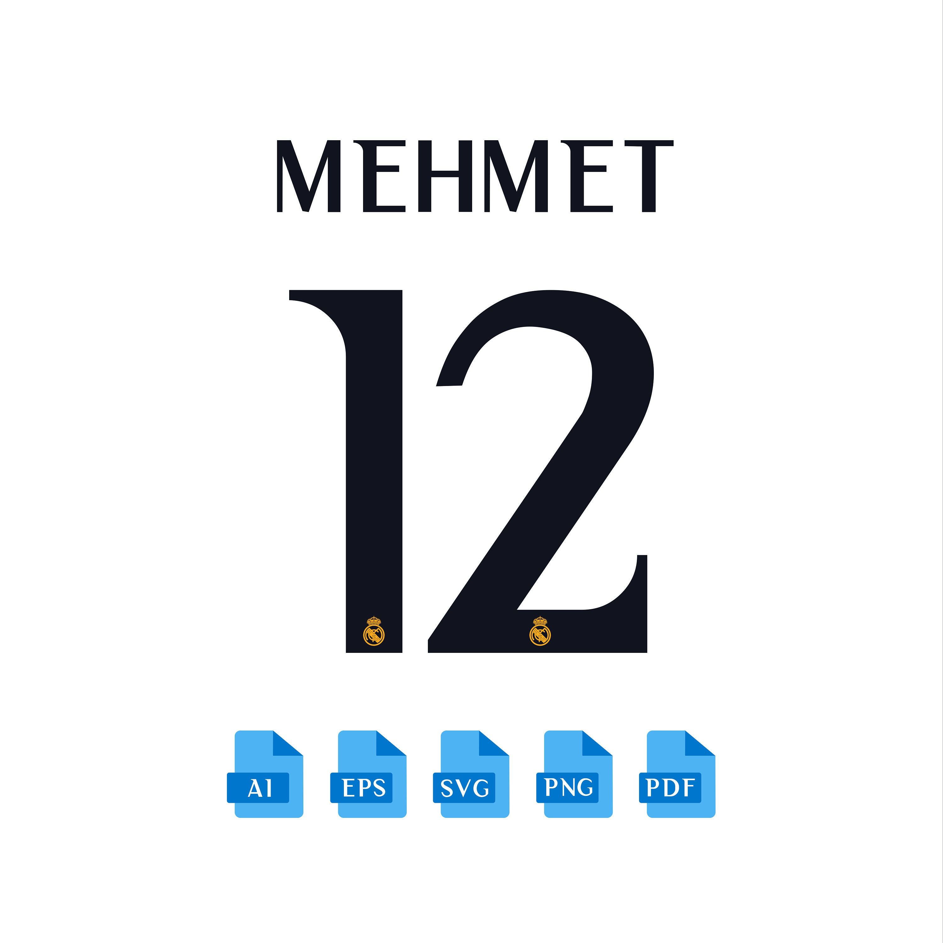 New Real Madrid 2024 Font Vector Digital Download AI, Eps, Svg, Pdf