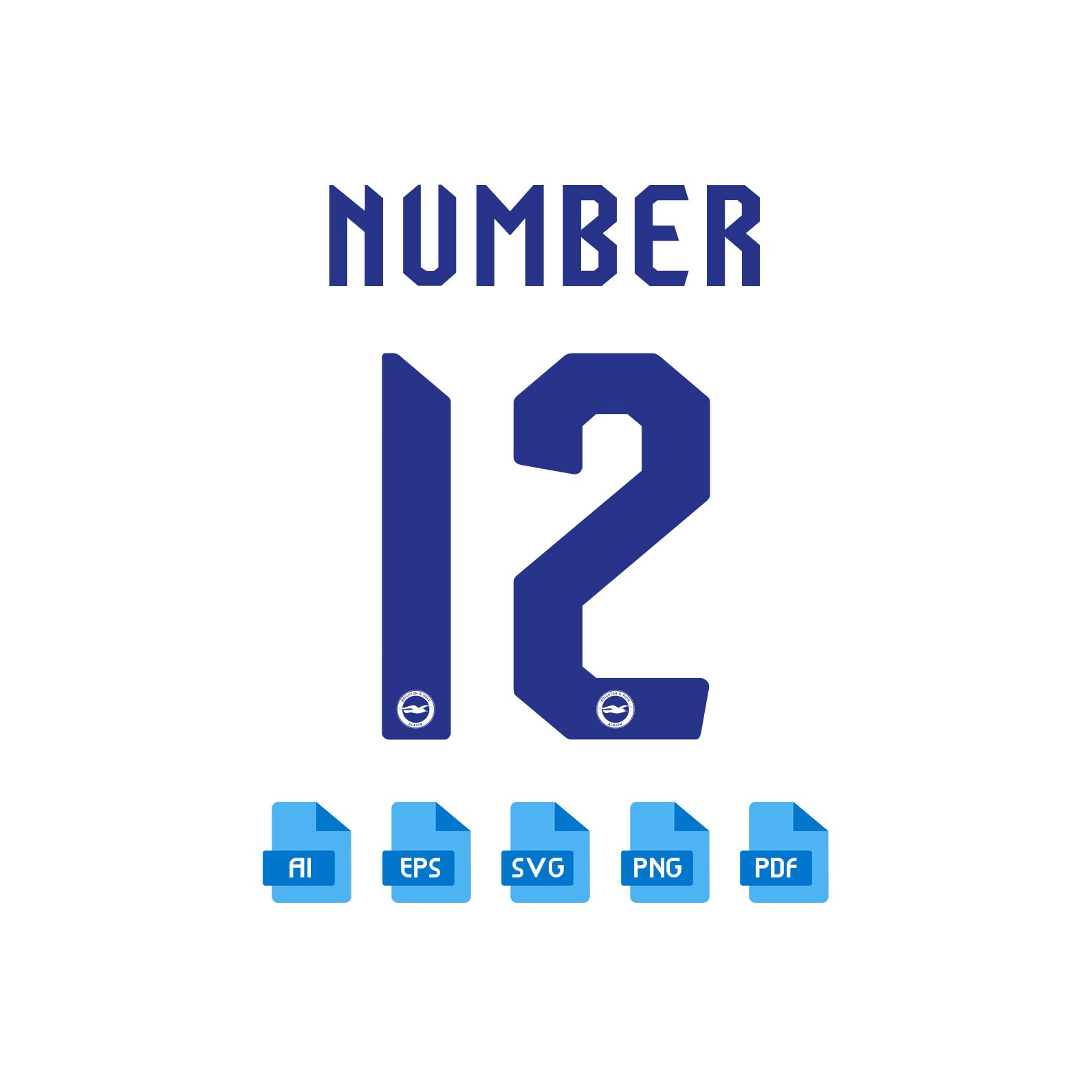 Brighton Hove Albion 23/24 Font Digital Download / Premier League