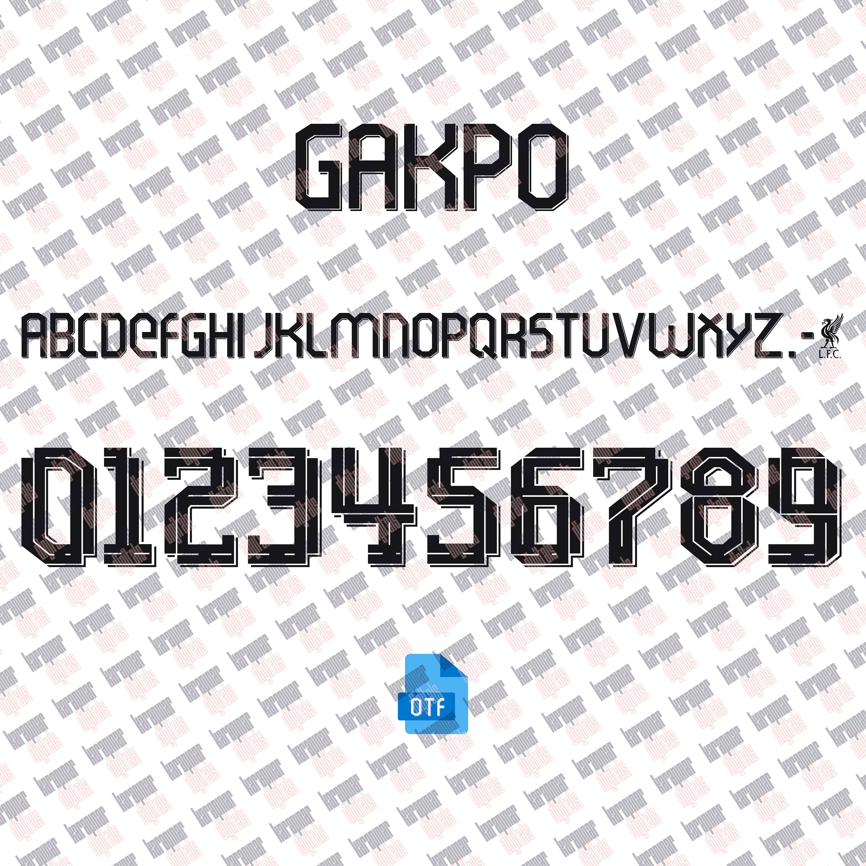 Premier League Liverpool 2024 Ucl Font Digital Download / Premier