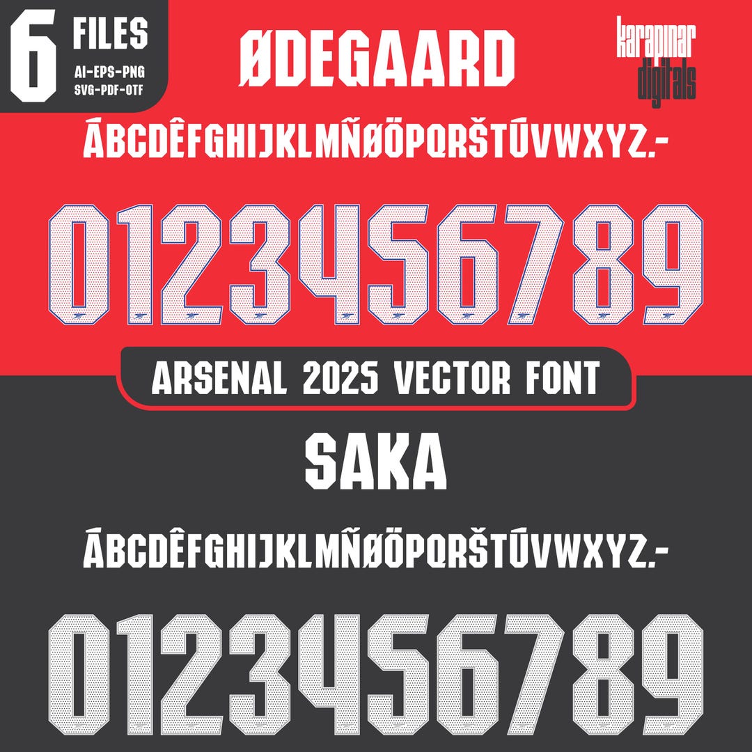 アーセナル 2025 チャンピオンズリーグ ベクターフォント デジタル