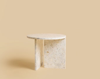Coffee table marble terrace of Carrara