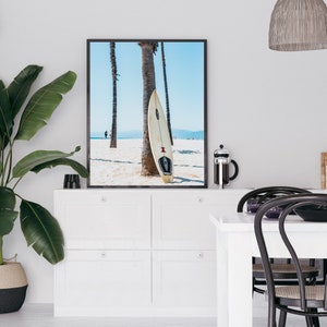SURFBOARD WALL ART | surfboard digital print | retro printable wall art