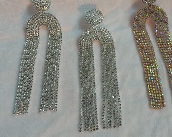 Strass hangoorbellen - luxe feestsieraden