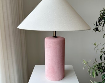 Terracotta Large Size Table Lamp Unglazed Ceramic Textured Japandi Wabi Sabi Table Lamp perfect for Living Room, Entryway and Bedside