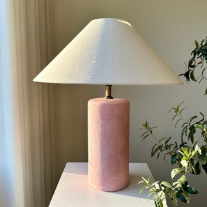 Terracotta Large Size Table Lamp Unglazed Ceramic Textured Japandi Wabi Sabi Table Lamp perfect for Living Room, Entryway and Bedside
