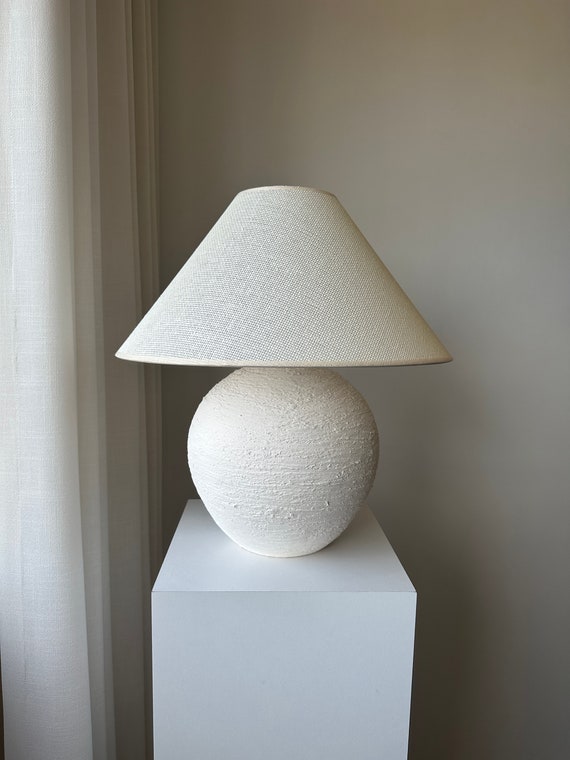 Textured white sale lamp shade