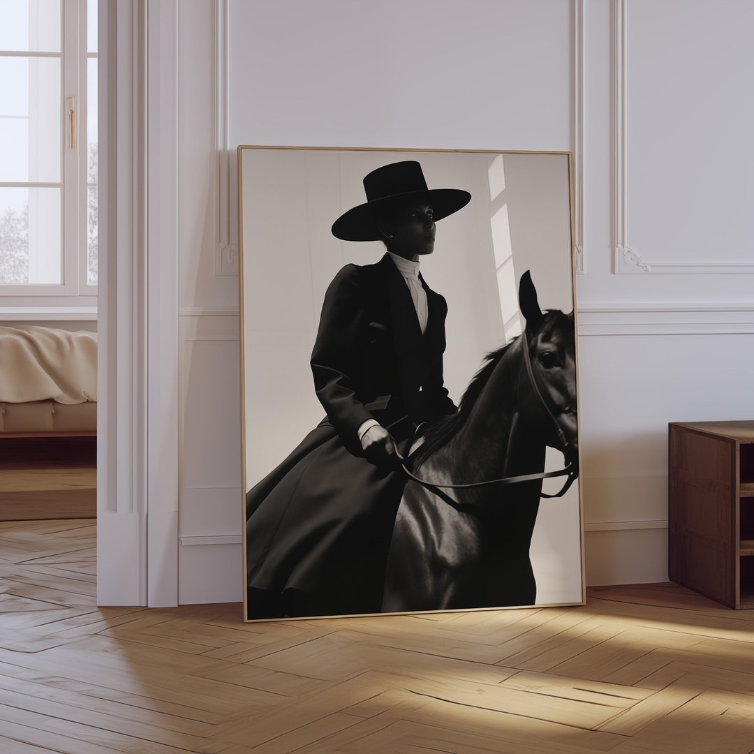 Monochrome Black Woman Fashion Photography Print - Feminine Poster ...