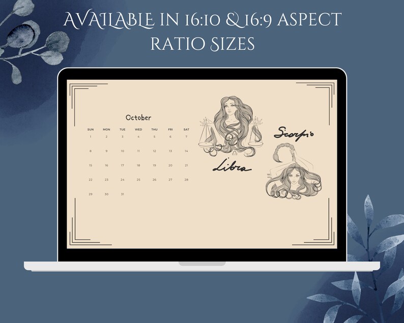 2023 Zodiac Desktop Wallpaper Calendar Astrology Mac Etsy