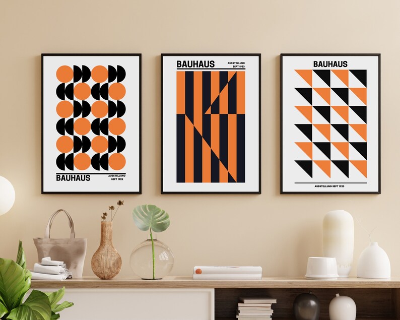 Set of 3 Bauhaus Bauhaus Printable Exhibition Poster - Etsy