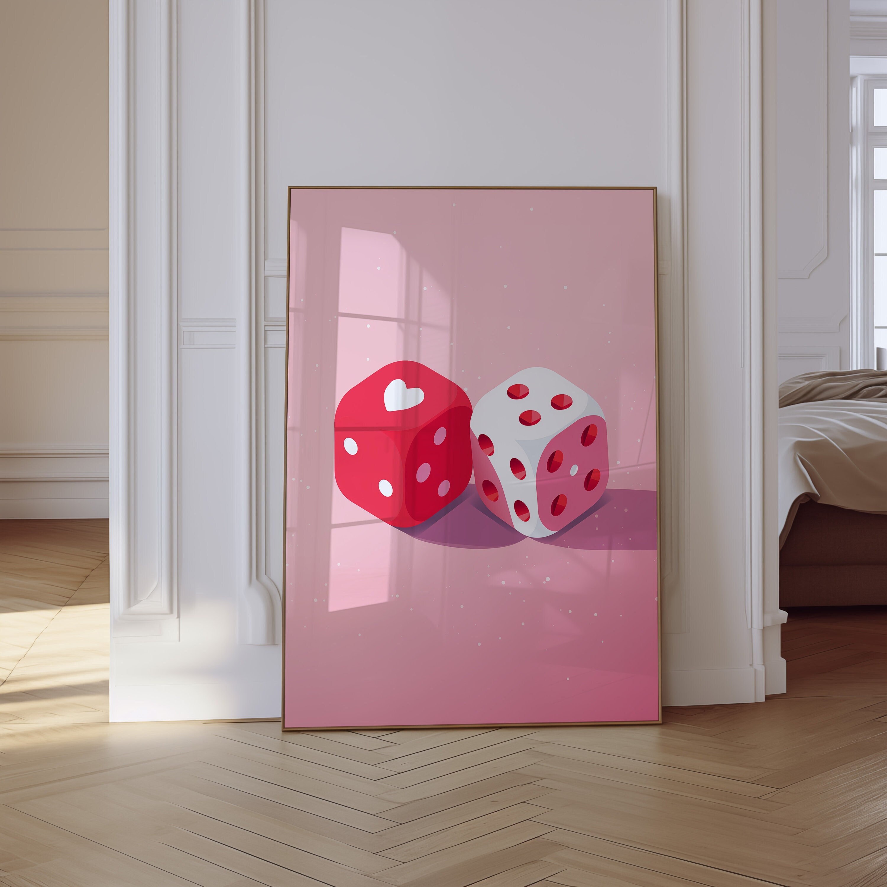Retro Dice Wall Art Funky Groovy Print Room Decor Digital Download Etsy