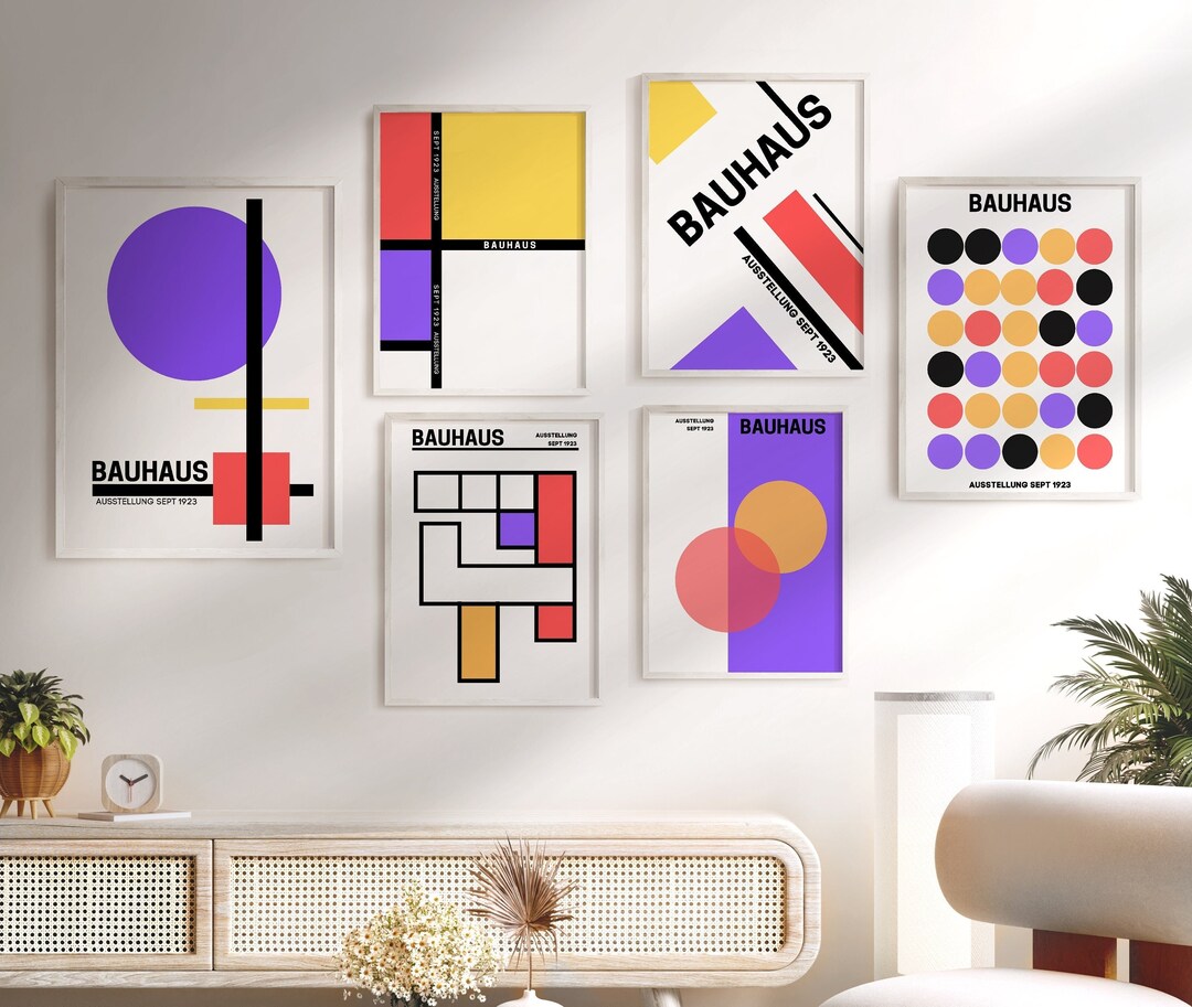 Set of 6 Bauhaus Print Wall Art, Instant Download, Bauhaus, Art Prints ...