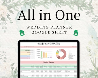 All-in-One Wedding Planner, Google Sheets (Digital Download)