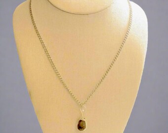 Wire Wrapped Labradorite Pendant in Silver Tone | Boho Jewelry | Unique Gift for Her | Handmade Statement Piece