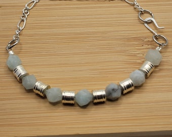 Natural Aquamarine Bracelet For Women Adjustable Genuine Gemstone Gift For Holiday