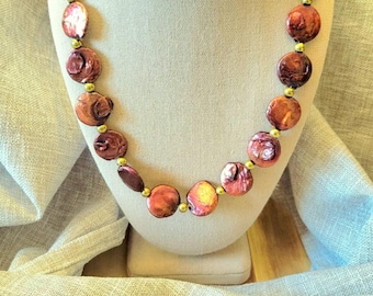 Burgundy Baroque Pearl Necklace