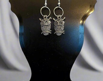 Cute Owl Dangle Earrings for Women | Whimsical Animal Lover Gift | Charm Jewelry & Boho Style Accessory